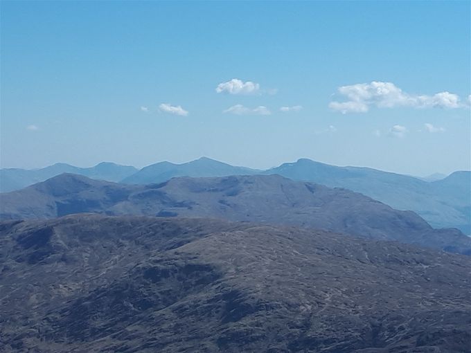 The twin Munros of B a' Bheitheir seen from Meall nan Eun 25 k to the N. Photo Eddie Harwood