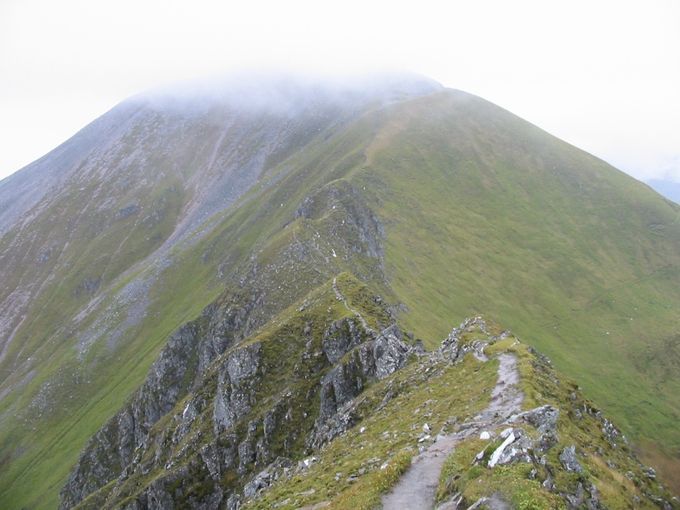 The Devil's Ridge, the way out to and back from Sgurr a' Mhaim. Photo Colin Matheson