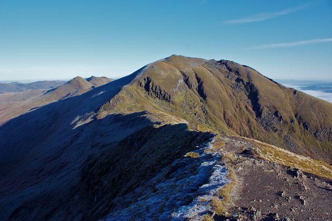 B Lawers from B Ghlas. The new Mnro An Stuc and Meall Garbh are the peaks to the left. Photo tms.nickbramhall.com