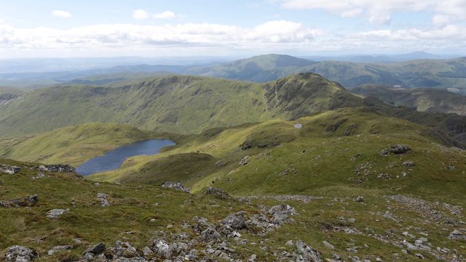 Looking back over Beinn Each from Stuc a' Chroin, ground covered in the S a' C hill race. Photo tmsnickbramhall.com
