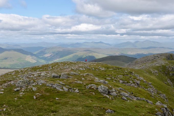 From Stuc a' Chroin. Ross started in the glen left of picture just hidden by the near slope. Photo tms.nickbramhall.com