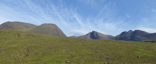 The length of Beinn Alligin. Eddie's route was directly up and down to the right of the gash. Map https://big-gorse-bush.blogspot.com/
