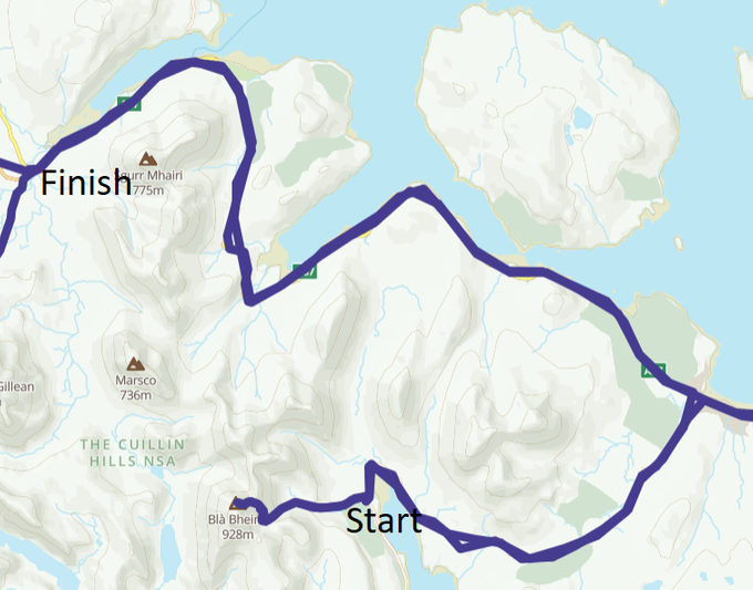 Cycle from Loch Slapin to Sligachan