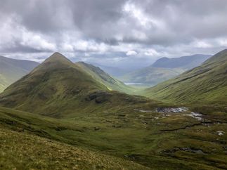 From ascent of Ciste Dubh overlooking Am Bathach